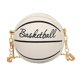 thumbnail image 1 of Bolso bandolera informal con forma de pelota de baloncesto para hombre y mujer Blanco, 1 of 9