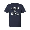 thumbnail image 2 of Jesus Is King Bible Scripture | Mens Christian Graphic T-Shirt, Navy, Small, 2 of 3