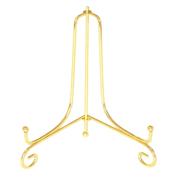 pantalla de hierro caballete de porcelana taza placa titular estante de exhibición oro 12 pulgadas Sunnimix Display Rack Holder