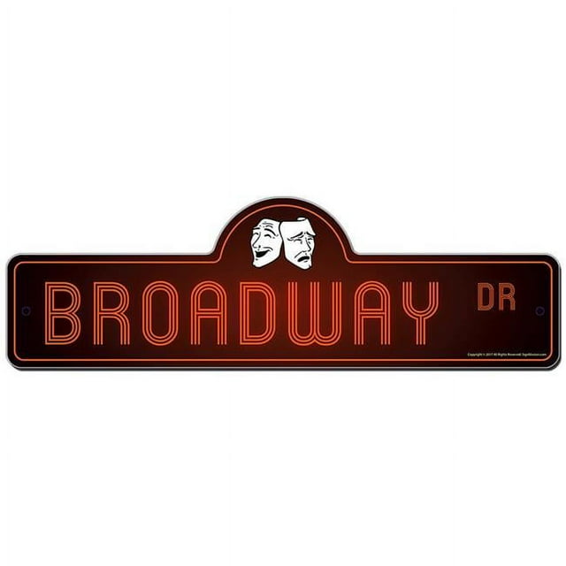 SignMission Broadway P-720 20 x 7 Po Panneau de Rue Broadway