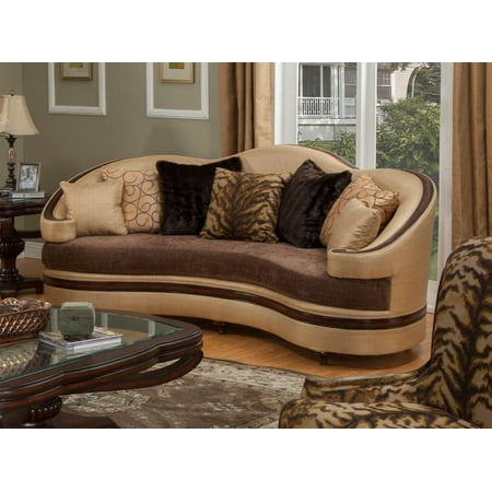Benetti S Emma Luxury Golden Beige Dark Brown Sofa Wood Trim Clic Benetti S Emma Luxury Golden Beige Dark Brown Sofa Wood Trim Clic