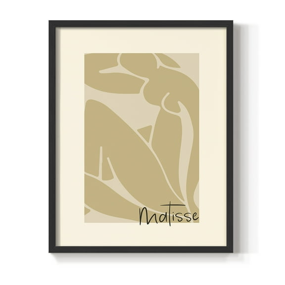 Matisse CCCV in Black Solid Wood 8 x 10 Framed Print