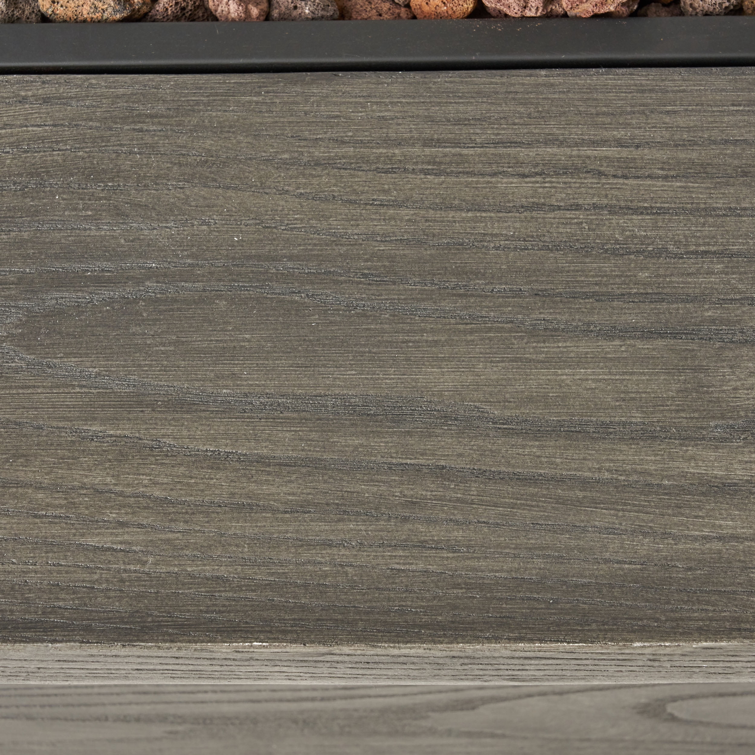 Sorrento Lightweight Concrete Outdoor 50,000 BTU Rectangular Fire Pit (No Tank Holder), Gray Wood Pattern