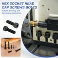 thumbnail image 5 of Uxcell Hex Socket Head Cap Screws Bolts, Carbon Steel Socket Drive Screws, Black Oxide Full Threads M8 x 25 mm 50, 5 of 7