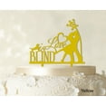 thumbnail image 1 of "Love is Blid Custom Cake Topper Personalized Yellow Cake Topper Color Option Available 6""-7"" Inches Wide", 1 of 1
