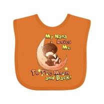 Inktastic My Nana Loves Me to the Moon and Back Boys or Girls Baby Bib