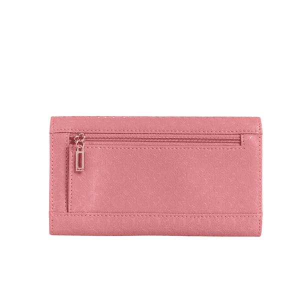 Cartera Guess Abree Slim Clutch Color Rosa con Relieve