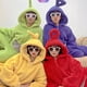 thumbnail image 2 of Disfraz De Cosplay Teletubbies De Felpa Unisex Fiesta De Halloween Rendimiento Necesita Dipsy Laa-Po Tinky Winky Lindo Pijama De Pareja [Lluvia], 2 of 4