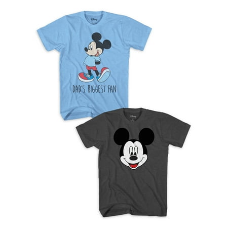 Mickey Mouse Boy Biggest Fan Graphic T-Shirt 2-Pack, Sizes 4-18