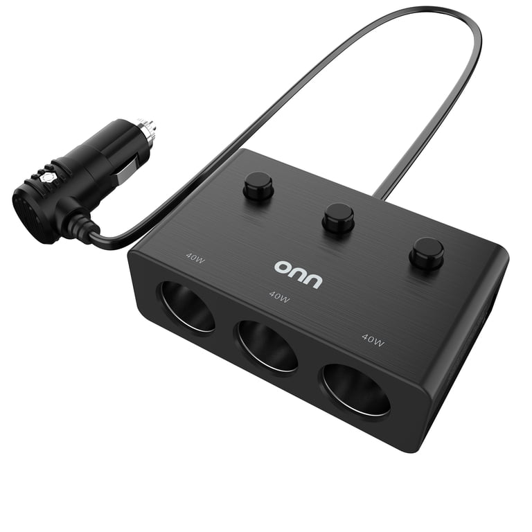 onn Triple Socket Charging Adapter with Dual USB Ports photo 7