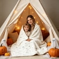 thumbnail image 5 of Ghost Throw Blanket, Cute White Fleece Lap Blanket for Kids Sofa, 1 PC, 5 of 7