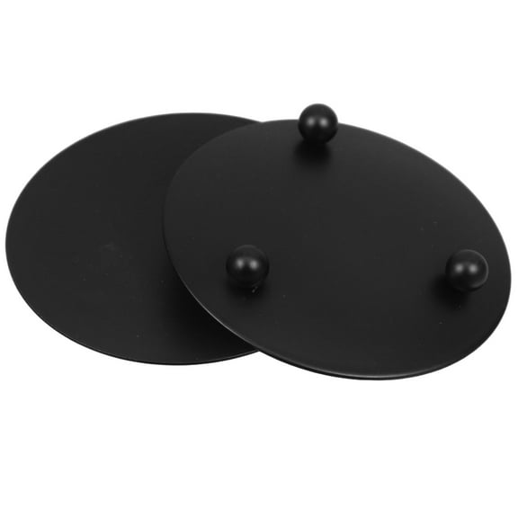 Parlial 2 Pcs Round Trays Home Decor Candle Holders for Table Centerpiece Black