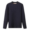 thumbnail image 4 of Lovzfmll Men's Thermal Top with Solid Color Round Neck, Long Sleeve with Heart Pattern and Cotton Padding for Comfortable Base Layer, 4 of 4