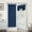 Navy Blue, variant on Turquoize French Door Panel For Privacy Tricia Door Panel Energy Efficient Blackout Sidelight Panel Functional Thermal Insulated Blackout Curtain Patio Door Panel- 1 Panel, Grey - Stone Blue
