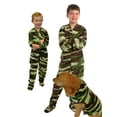 thumbnail image 2 of Little Boys Infant Toddler Green Camo Fleece Footed Pajamas Sleeper, 2 of 4