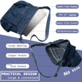 thumbnail image 4 of Canvas Messenger Bag Large Hobo Crossbody Bag with Multiple Pockets Casual Shoulder Tote Bag for Women and Men, 4 of 8