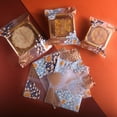 thumbnail image 2 of Techinal 100 Pcs Frosted Chrysanthemum Pattern Moon Cake Bags Plastic Cookie Candy Bag Mid-Autumn Festival Mooncake Packaging Bag, 2 of 19