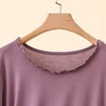 thumbnail image 4 of Wensltd Women's Summer Pajama Set Short Sleeve Notch Collar Tops and Elastic Waist Shorts 2 Piece, 4 of 5