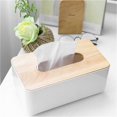 thumbnail image 4 of CAYU PP Oak Wood Tissue Box Home Office Car Container Organizer Decoration For Removable Tissue Simple Rectangle Shape, 4 of 11