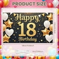 thumbnail image 2 of Gold Glitter Happy 18th Banner Royal Crown 18th Birthday Display Golden Stars White Balloons Gold Star Backdrop for 18th Birthday Party Adult Celebration Birthday Photo Shoot, 2 of 9
