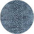 thumbnail image 2 of Unique Loom Kamala Washable Collection Area Rug - Animal print (3' 3" Round Navy Blue/Ivory), 2 of 8
