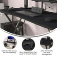 thumbnail image 6 of BizChair Black Mega Size Extended Gaming Mouse Pad with Anti-Slip Rubber Base & Micro Weave Top, Large Home Office Desk Mat, 45.75"W x 23.75"D x .125"H, 6 of 13