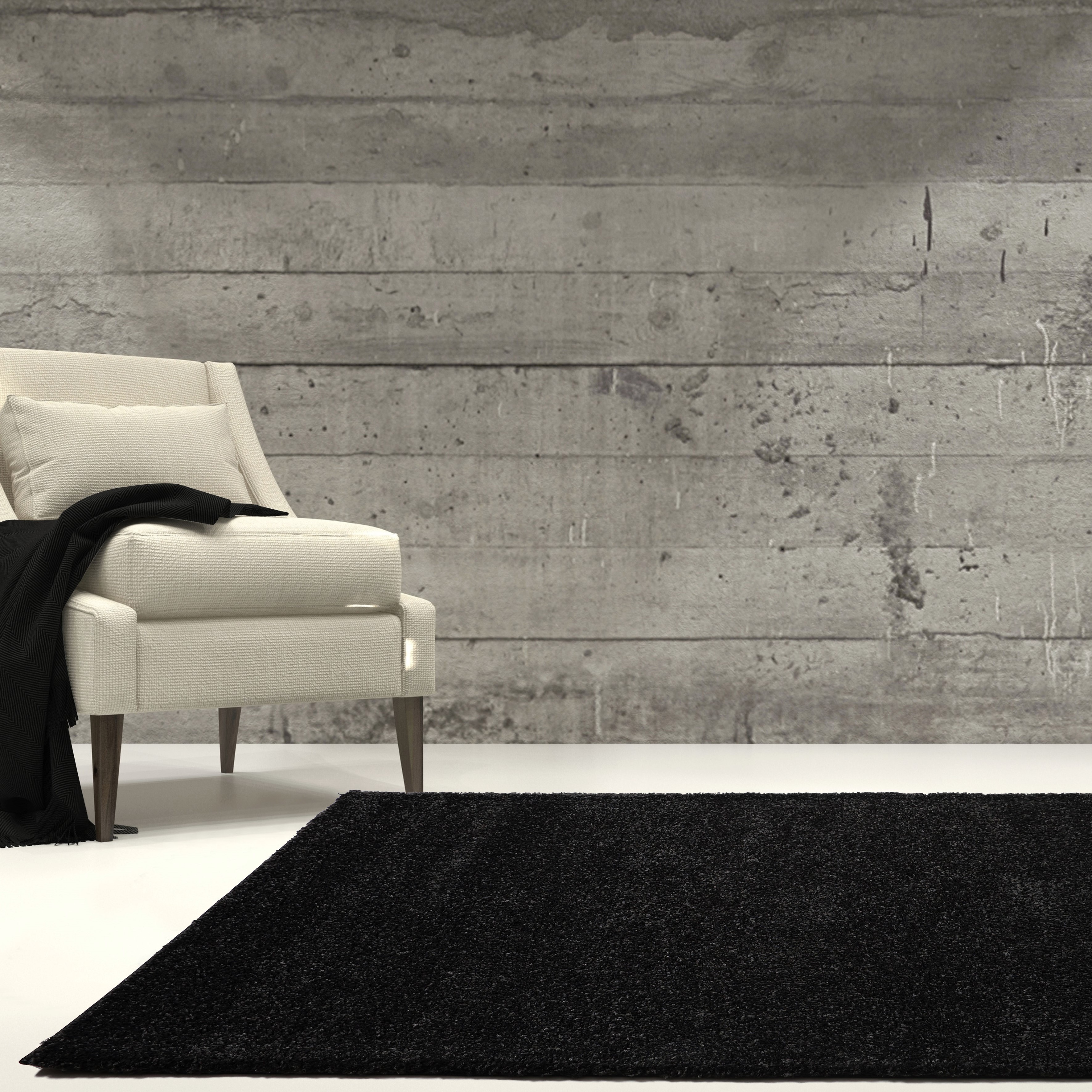 Ladole Rugs Soft Plush Smooth Solid Plain Color Modern Durable Area Rug