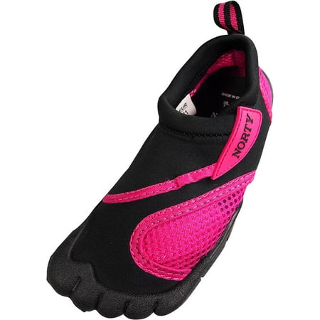 Image of NORTY Girls Water Shoes Child Female Beach Pool Shoes Black Fuchsia 3