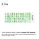 thumbnail image 3 of Etiquetas de teclado en inglés universal, etiquetas de reemplazo para teclado con fondo verde y letras negras, 2 piezas, 3 of 3