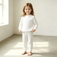 thumbnail image 5 of BLVB Toddler Baby Boys Girls Pajamas Sets 2 Piece Pjs Lounge Outfits Long Sleeve Top and Pants Soft Breathable Sleepwear(White,6-7 Years), 5 of 9
