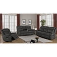 thumbnail image 6 of Pemberly Row Faux Leather Upholstered Tufted Back Motion Loveseat Charcoal, 6 of 6