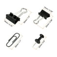 thumbnail image 2 of Uxcell dovetail clip Binder Clips Set,  Office Clips with Binder Clips, dovetail clip, Push Pins, Black 100 pcs, 2 of 5
