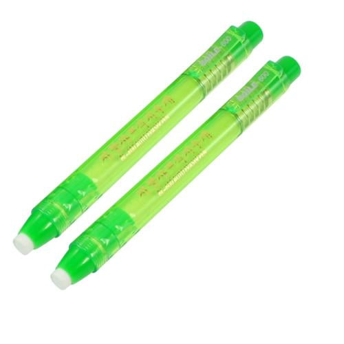 uxcell click penshaped auto eraser holder, 2 pieces, green Walmart