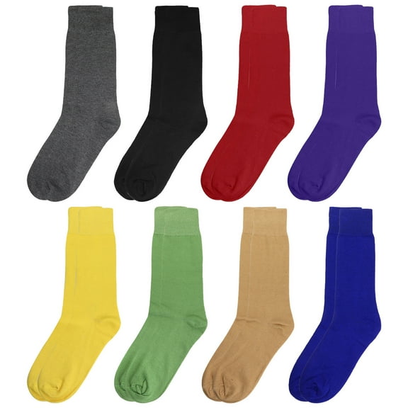 Falari 8 Pairs Men Fancy Colorful Funny Novelty Casual Dress Crew Socks