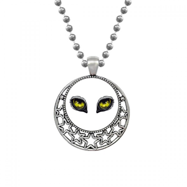 Animal de la historieta del búho ojo decoracion Collares Colgante Retro Moon Stars Jewelry Unbranded M