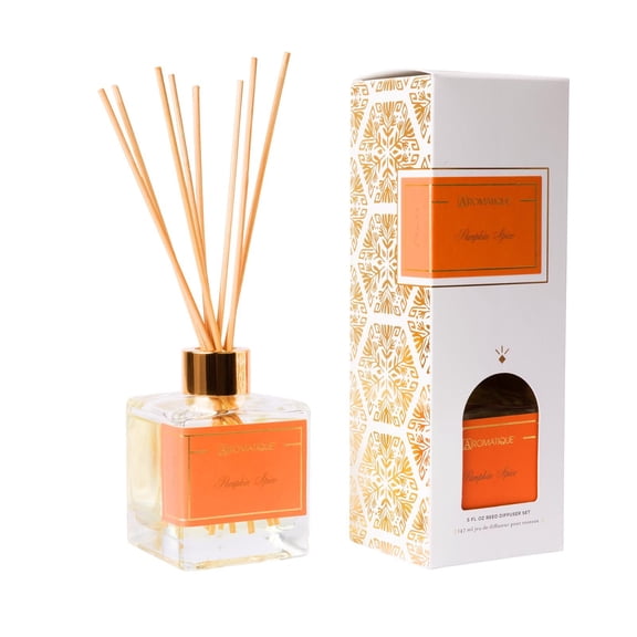 PUMPKIN SPICE Aromatique Ceramic Vessel Reed Diffuser Gift Set