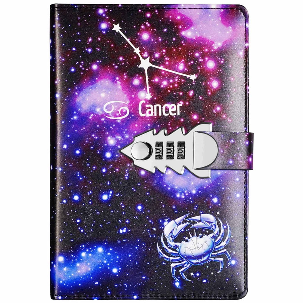 Locking Diary Combination Lock Journal Constellation Writing Diary A5