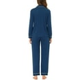 thumbnail image 3 of Unique Bargains Women's Pajama Sleep Shirt Nightwear Sleepwear Lounge Modal Pj Sets, 3 of 5