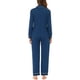 thumbnail image 3 of Pijamas de mujer INSPIRE CHIC, conjunto de ropa de dormir de modal con botones, mangas largas y pantalones, talla XS, color azul, 3 of 5