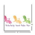 thumbnail image 3 of Unwind Recline Rest Peach Green Chairs 12 x 12 Glass Wall Hanging Sign, 3 of 4