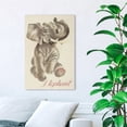thumbnail image 2 of Wynwood Studio 'Elephant' Animals Wall Art Canvas Print - Gray, Pink, 16" x 24", 2 of 2