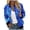 A-Blue, variant on Womens Casual Daily Jackets Lightweight Zip Up Casual Jacket Leopard&Floral Print Coat Stand Collar Short Sports Outwear
