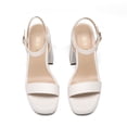 thumbnail image 4 of Sandalia DREAM PAIRS Giselle Blanca con Tacón Bloque Grueso 11 cm, 4 of 6