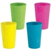 Beistle Plastic Bamboo & Hibiscus Tumblers, assorted colors (Case of 12)