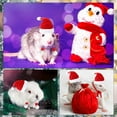 thumbnail image 6 of Dalrosia 12PCS Christmas Pet Chicken Hat Scarf Set Mini Santa Hat Scarf Xmas Small Animal Hat Clothes with Adjustable Chin Strap for Hen Duck Hamster Guinea Pig Kitty Puppy Parrot, 6 of 7