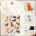 thumbnail image 5 of OKKEEY Canvas Tote Bag for Women, Colorful Puppy Theme Print Tote Bag for Dog Mom, Reusable Lightweight Shoulder Bag for Shopping, Work, Beach, 5 of 10