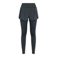 thumbnail image 6 of QHFBli Women's 2 in 1 Yoga Leggings with Shorts High Waist Tummy Control Side Pockets for Outdoor Exercise Leggings, 6 of 6