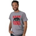 thumbnail image 5 of Football Athlete Earn Every Yard Men's Graphic T Shirt Tees Brisco Brands S, 5 of 5