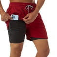 thumbnail image 1 of Men's Sportswear 2 In 1 Lightweight Cotton Training Shorts, Male Clothes For Gym Workout Yoga, 1 of 5