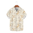thumbnail image 2 of VBTAPA Easter Shirts for Men Funky Hawaiian Shirts Short Sleeve Easter Egg Print Button Down Shirt Casual Aloha Party Shirts Limited Time Sales Multicolor XXXL, 2 of 6